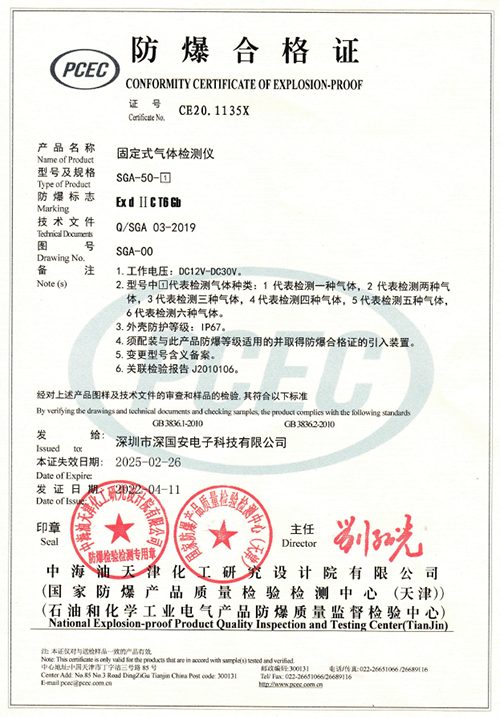 氣體檢測儀防爆認(rèn)證